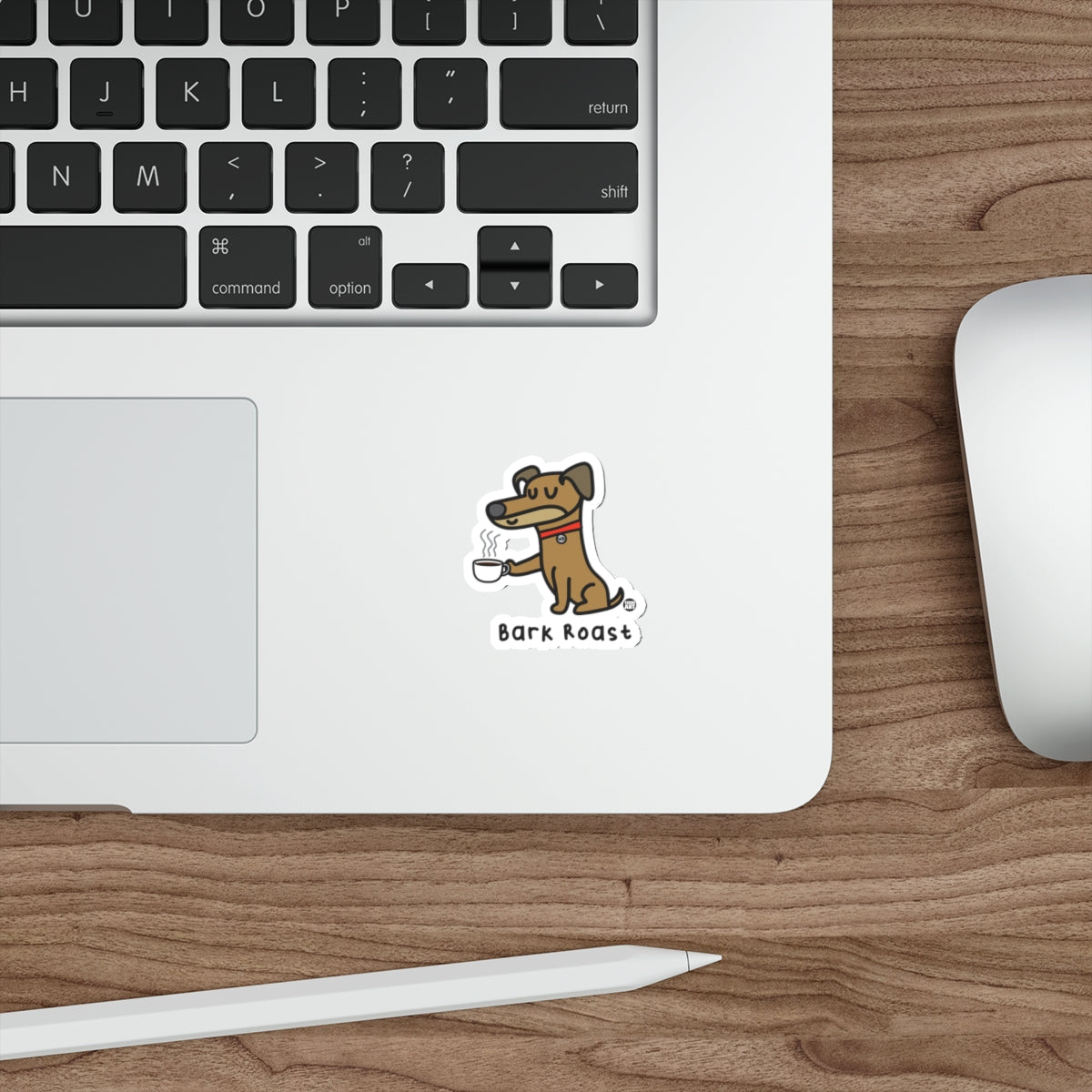 Bark Roast Coffee Drinking Dog Sticker Product