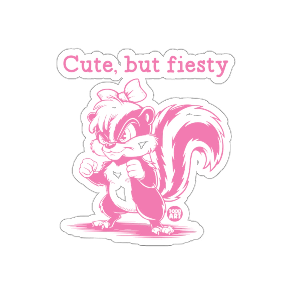Cute but fiesty skunk sticker for fun decor
