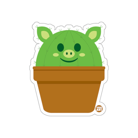 Cute Smiling Cactus with Pig Ears Sticker Product