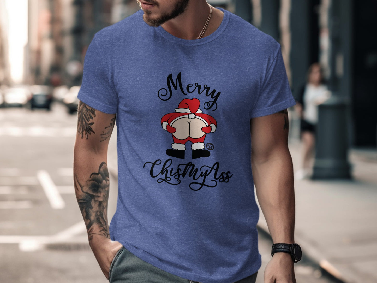 Merry Kiss My Ass Funny Christmas Shirt product