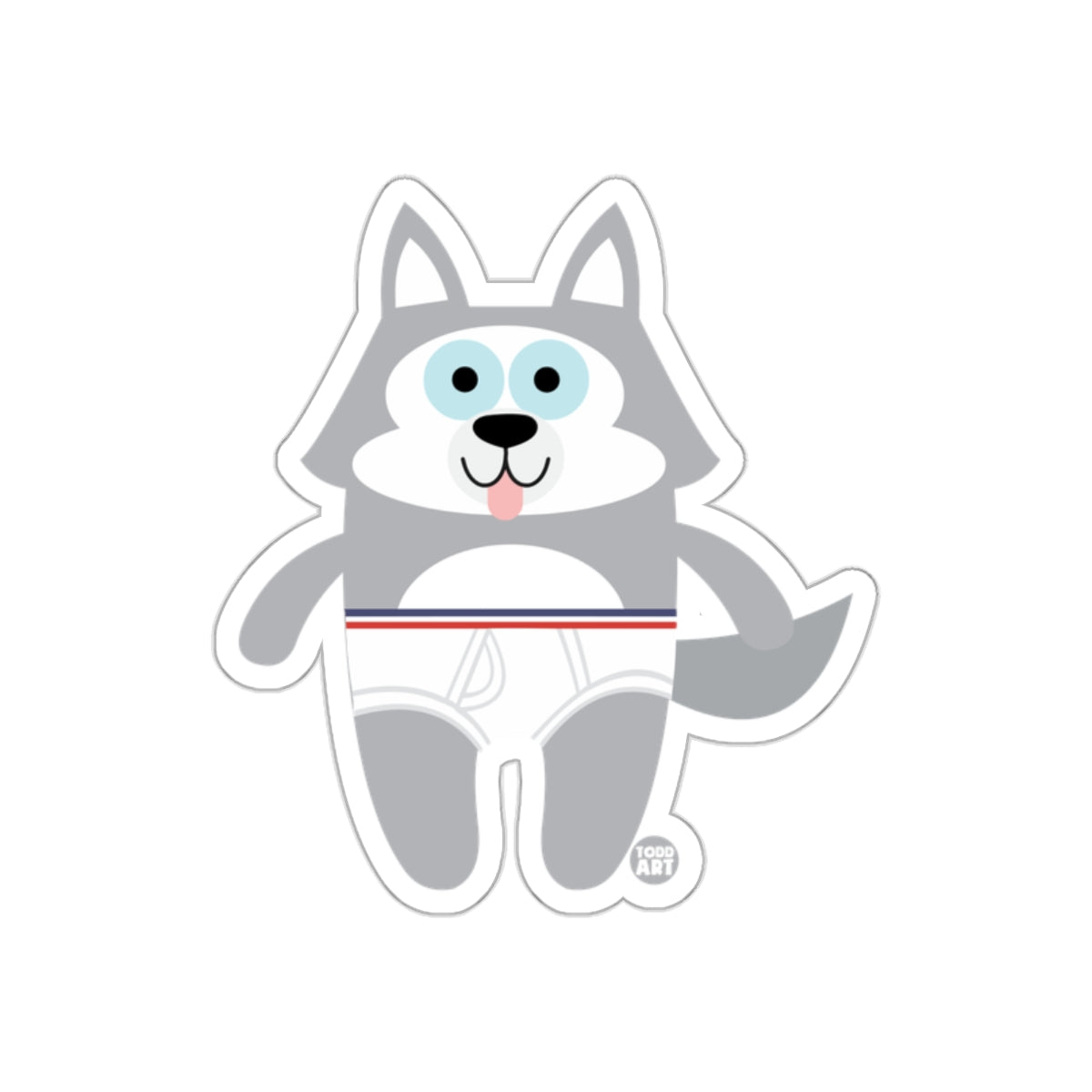 Cute Cartoon Husky Dog Sticker Art Product