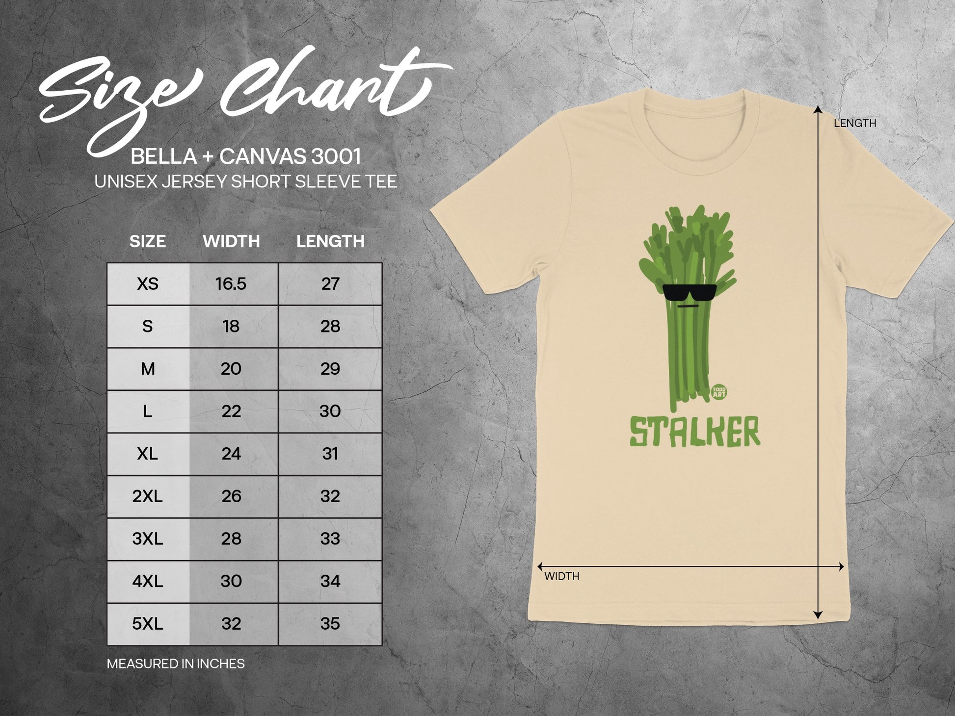 Stalker Celery Graphic Unisex Short Sleeve Tee