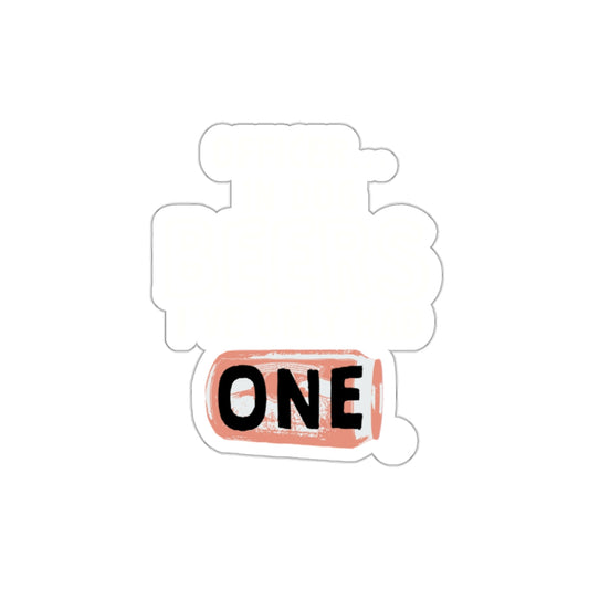 Officer I Had One Beers Funny Sticker for Novelty Product