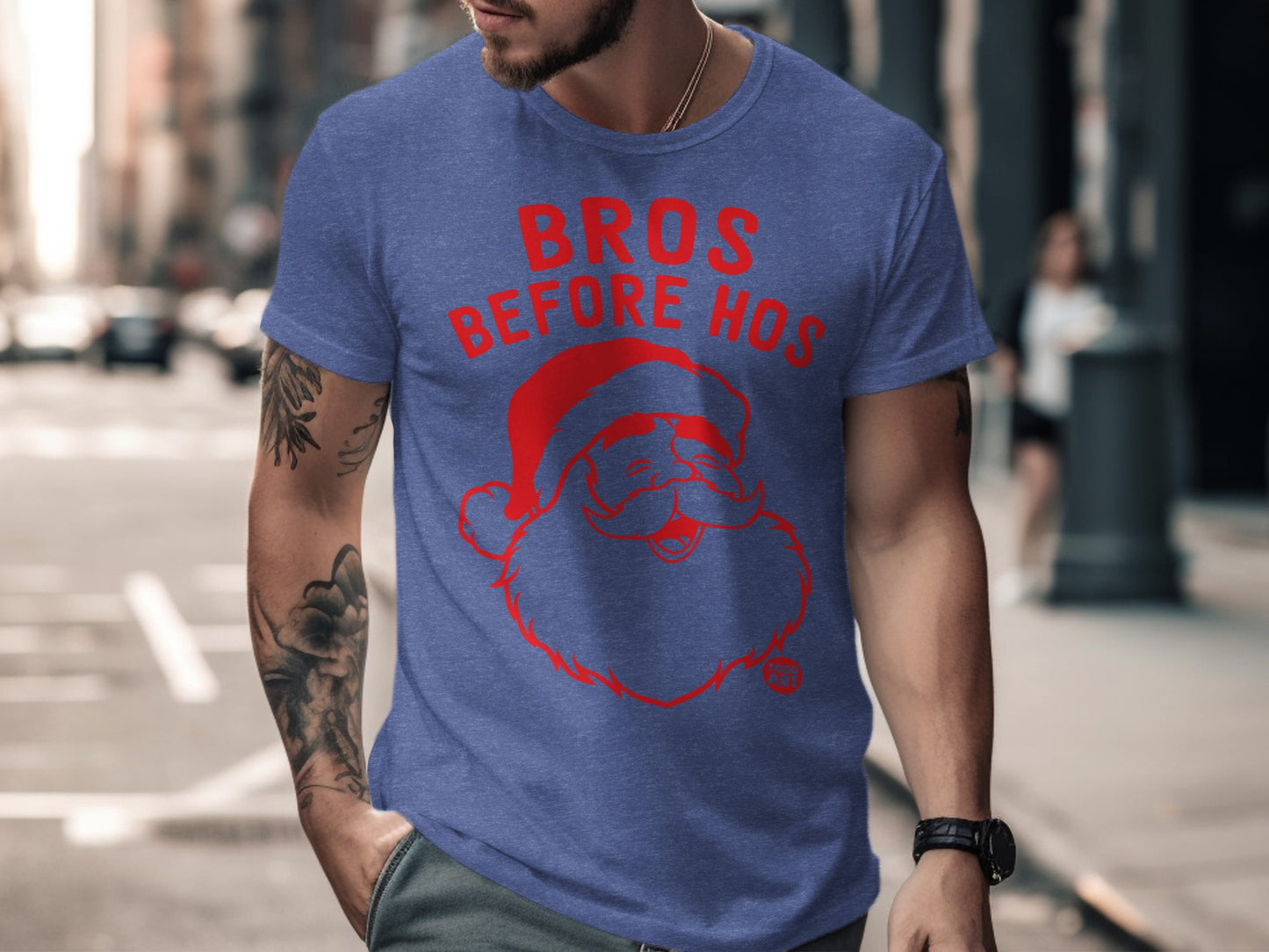 Funny Santa Claus Bros Before Hos T-Shirt product type