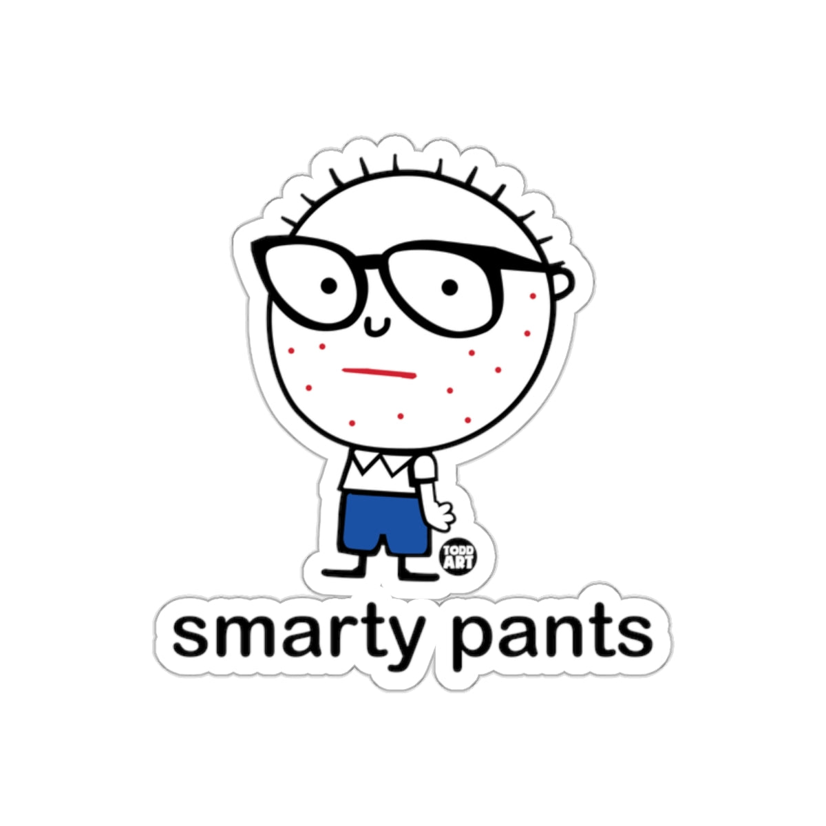 Smarty Pants Cartoon Character Sticker Design