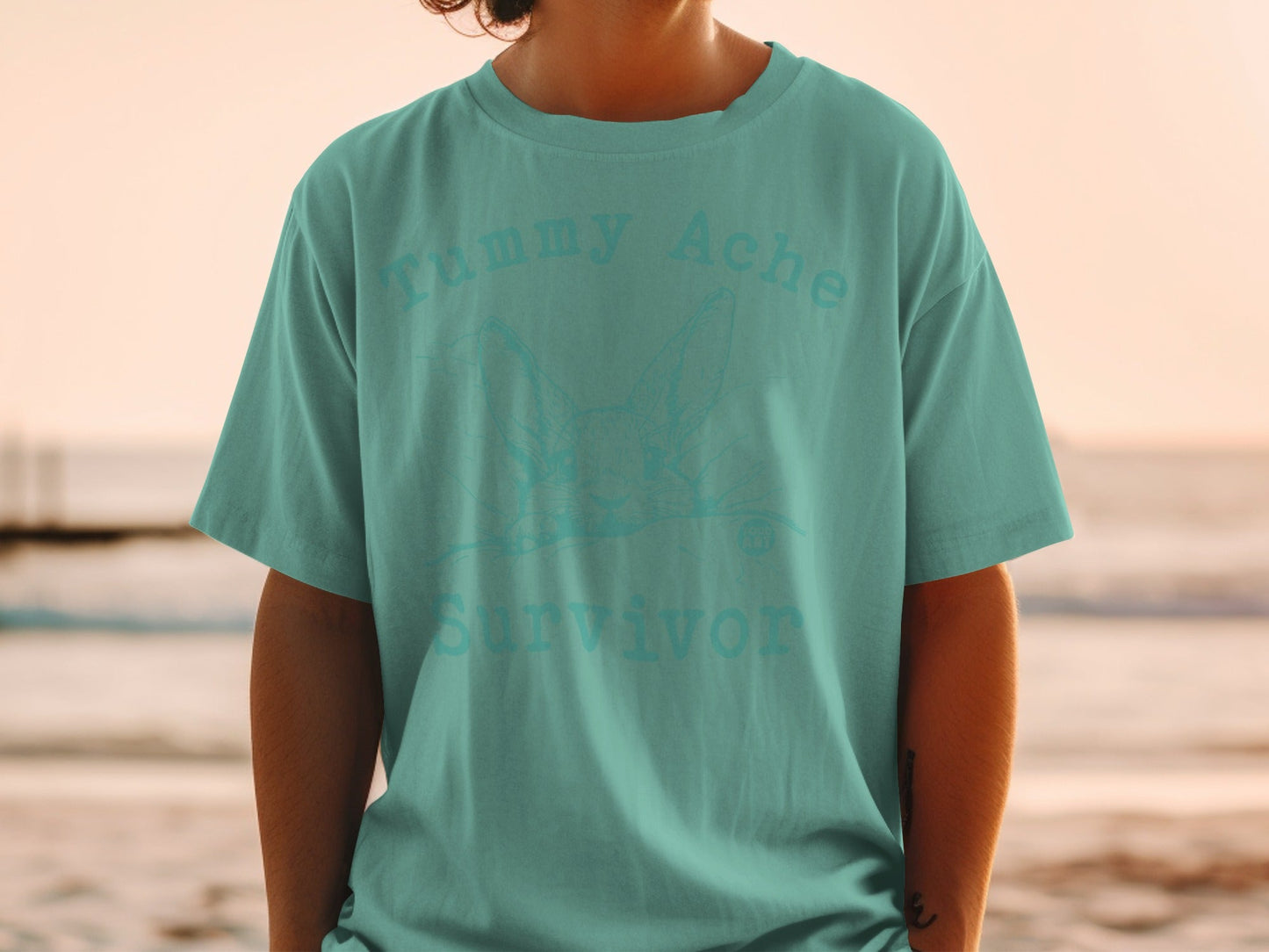 Tummy Ache Survivor Graphic Tee Casual Fashion Shirt