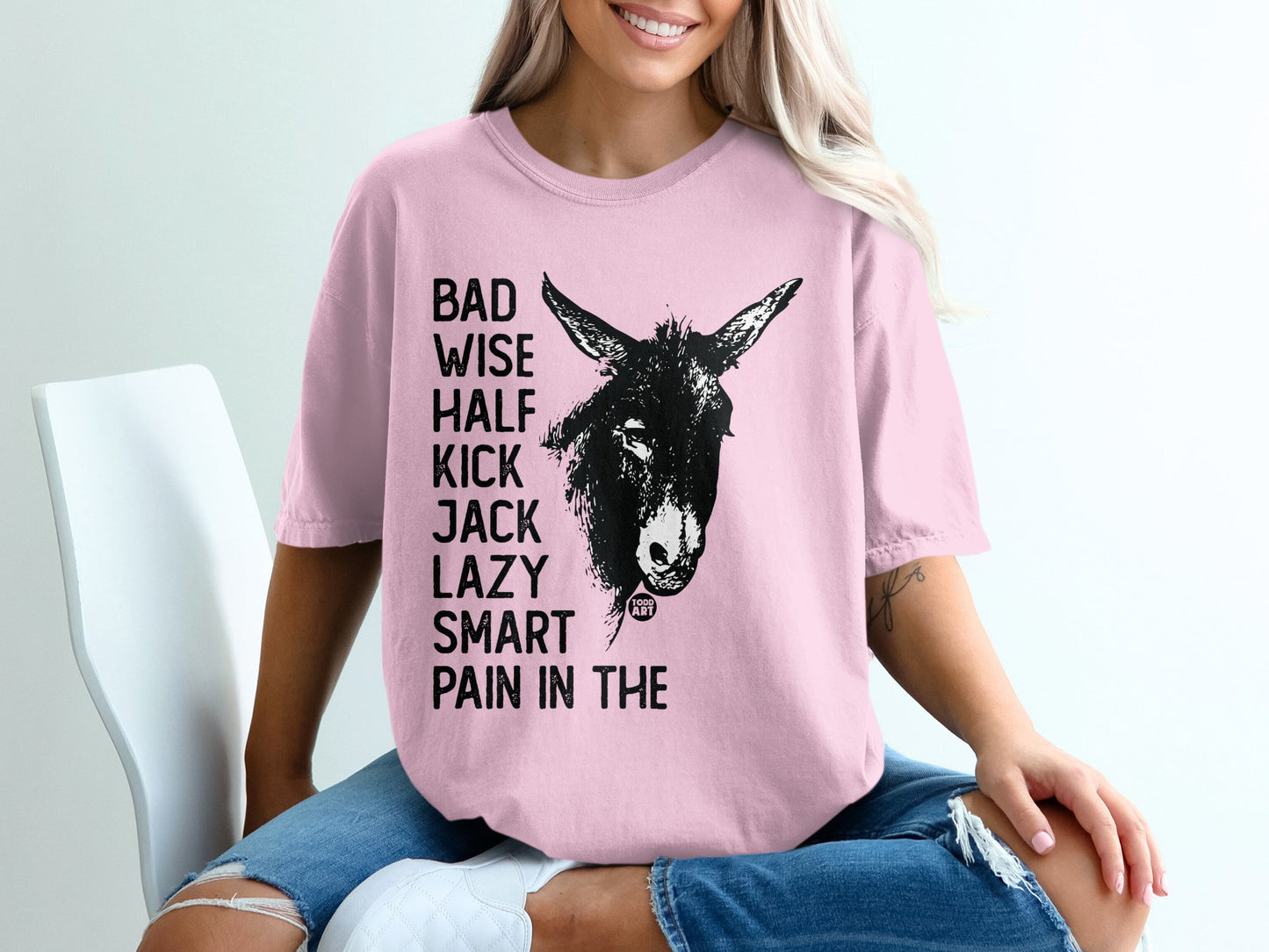 Funny Donkey Graphic Women's Tee Shirt Casual Wear