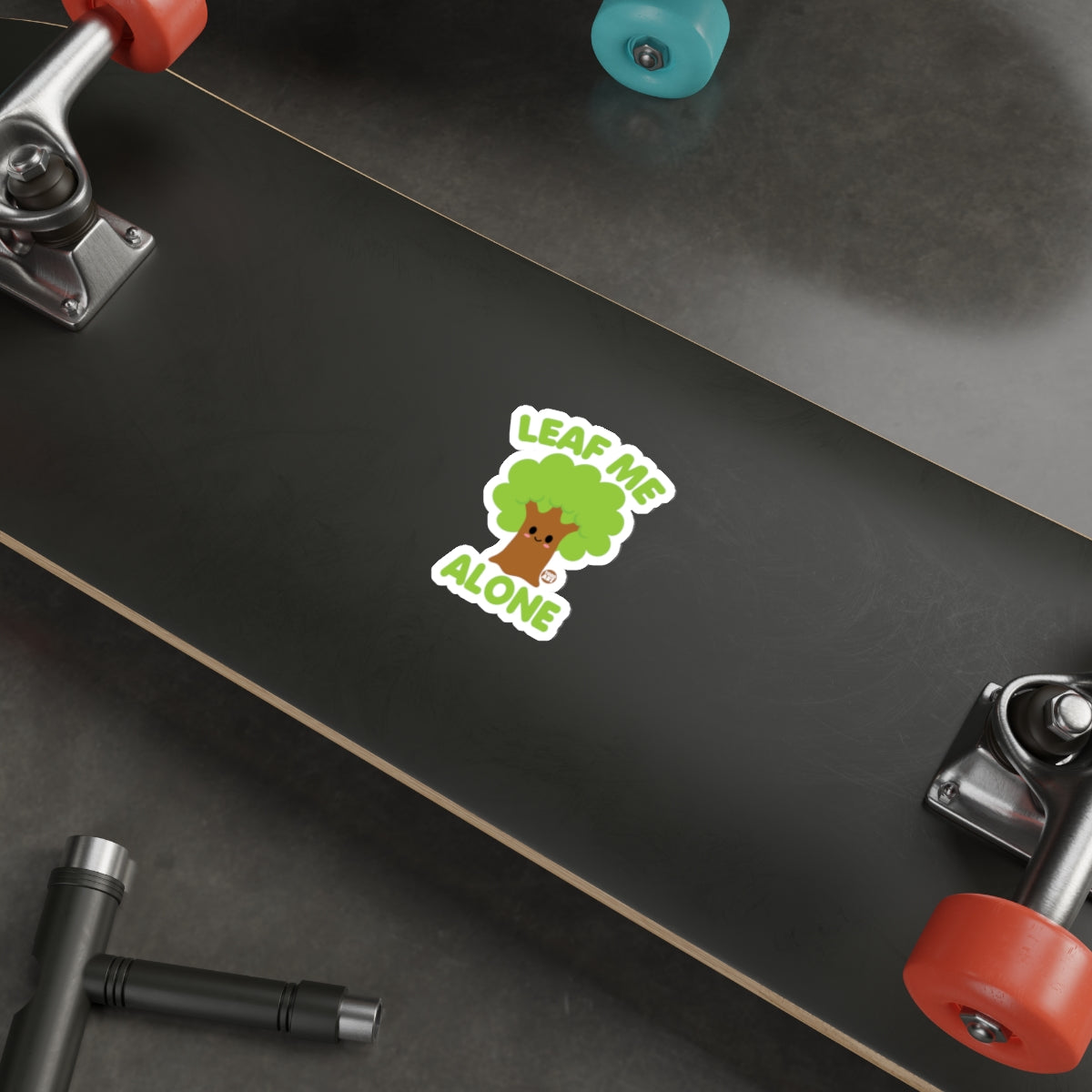 Leaf Me Alone Cute Tree Funny Pun Graphic Stickers