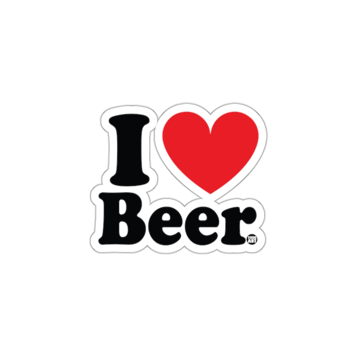 I Love Beer Sticker Perfect for Beer Enthusiasts