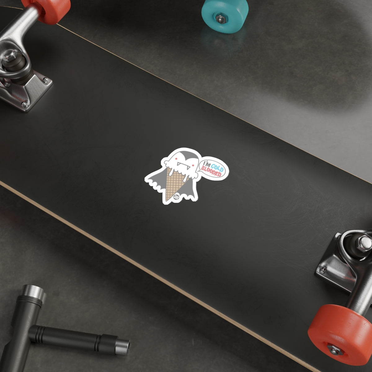 Ghost Ice Cream Sticker I'm Cold Blooded skateboard