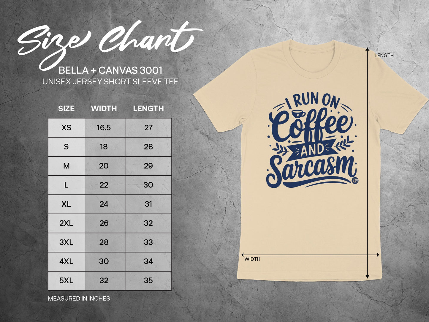 I Run on Coffee and Sarcasm Unisex Jersey Short Sleeve Tee product