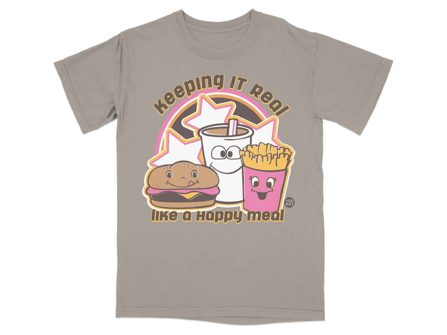 Keeping It Real Like a Happy Meal Graphic T-Shirt