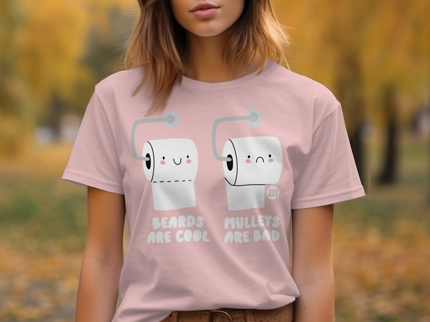 Beards Are Cool Mullets Are Bad Funny T-shirt