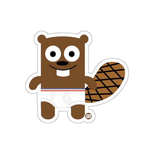 Cute Cartoon Beaver Vinyl Sticker