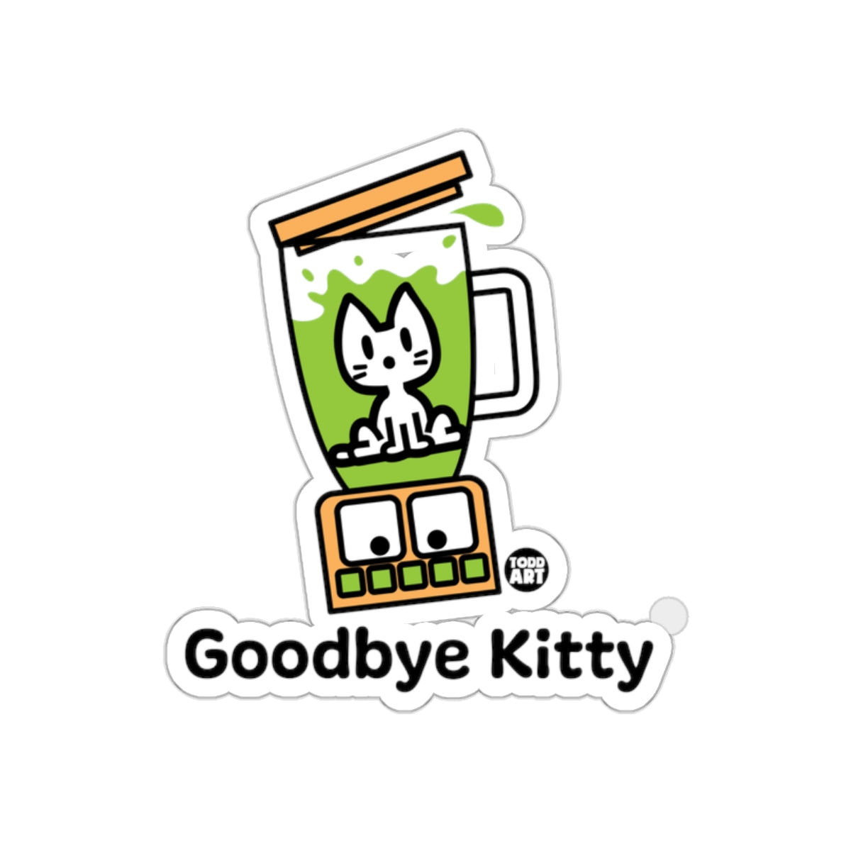 Goodbye Kitty Cute Blender Art Sticker for Fun