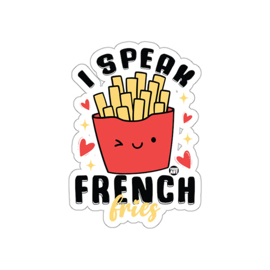 I Speak French Fries Cute Food Art Sticker