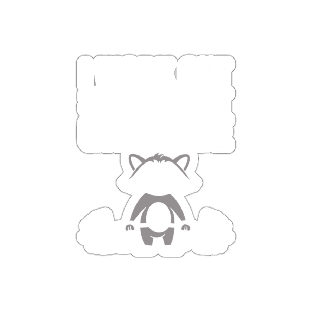 I Work Out So I Can Eat Garbage Cartoon Raccoon Stickers