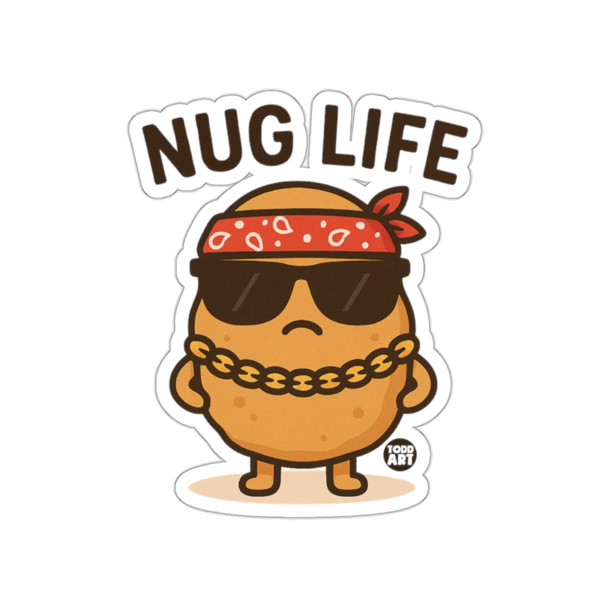 Nug Life Cute Potato Sticker Funny Cartoon Design Sticker