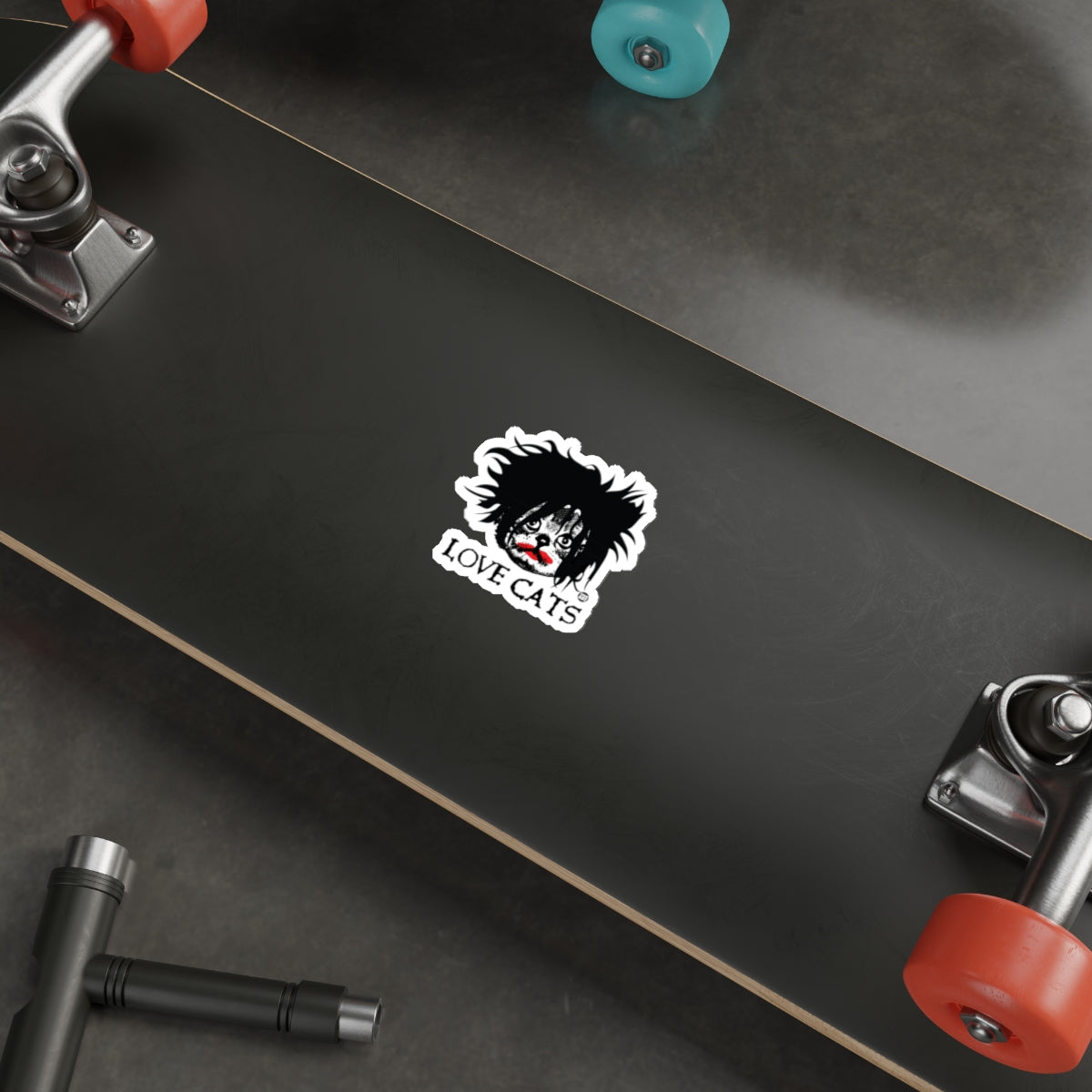 Love Cats Sticker for Skateboard Custom Design