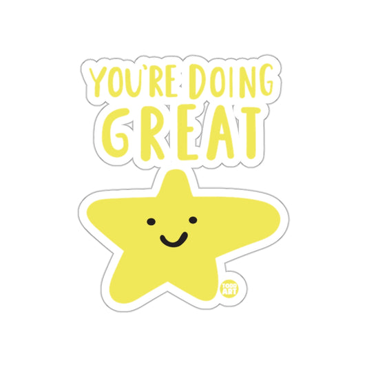You're Doing Great Motivational Star Sticker