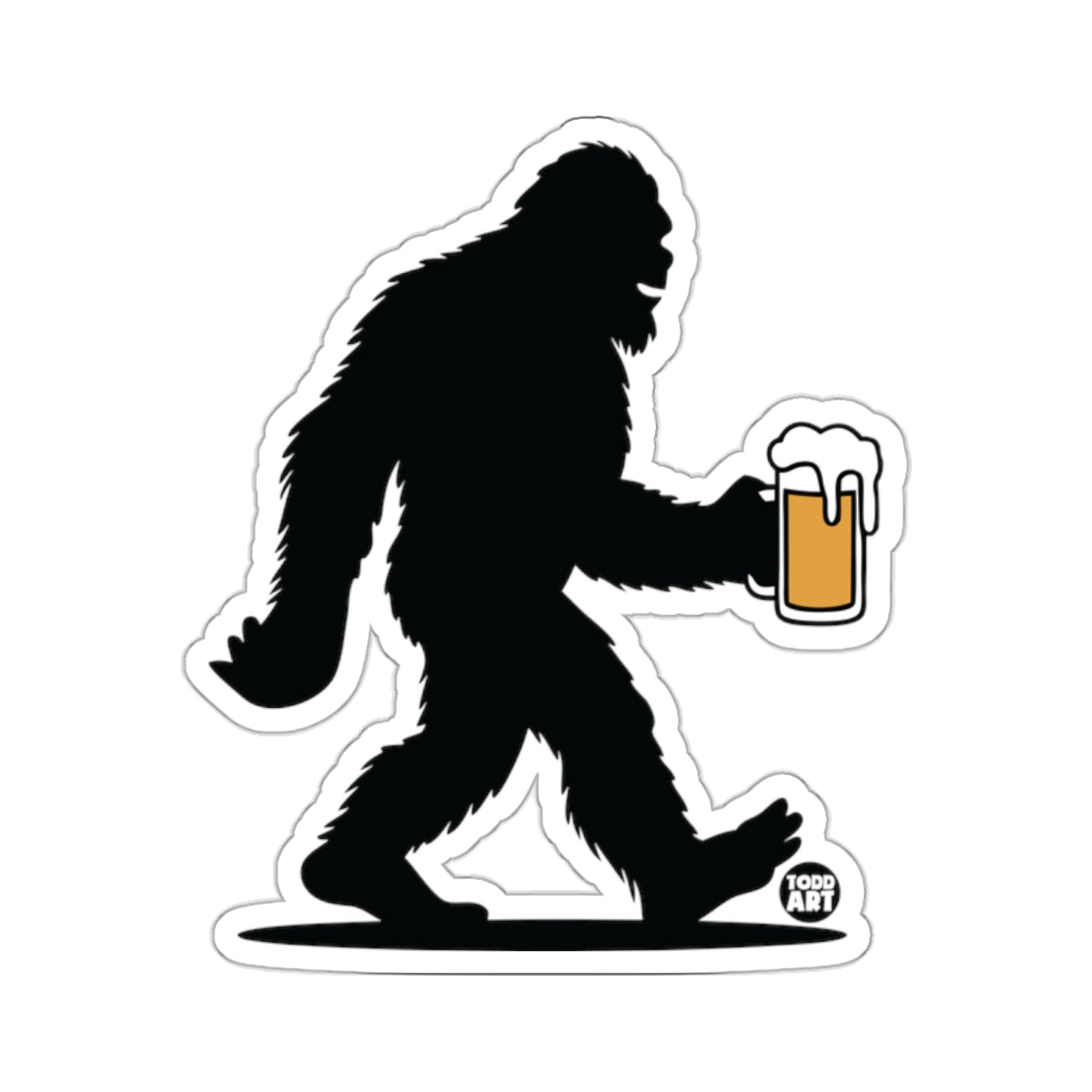 TODD ART Bigfoot Beer Cryptid Lover Unique 