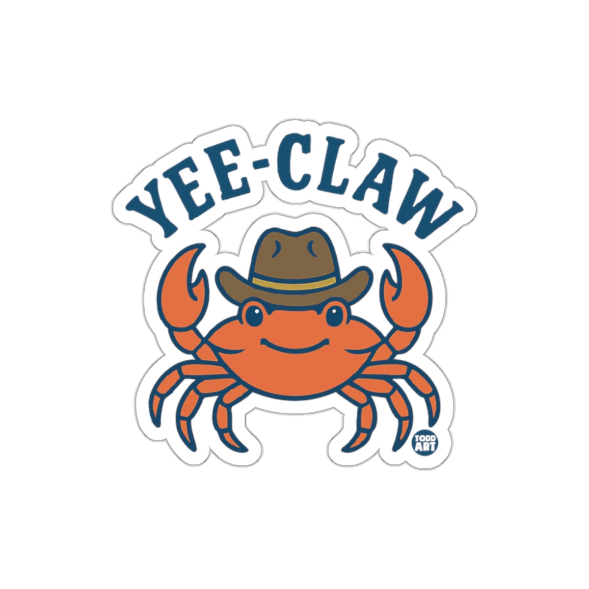 Yee-Claw Cowboy Crab Sticker