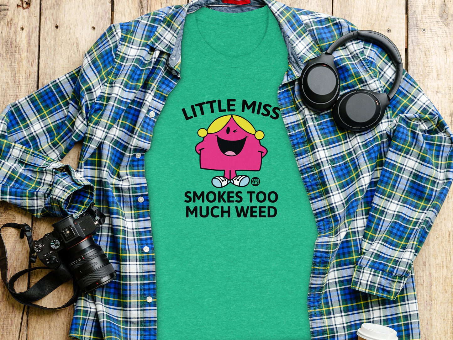 Little Miss Smokes Too Much Weed Graphic T-Shirt