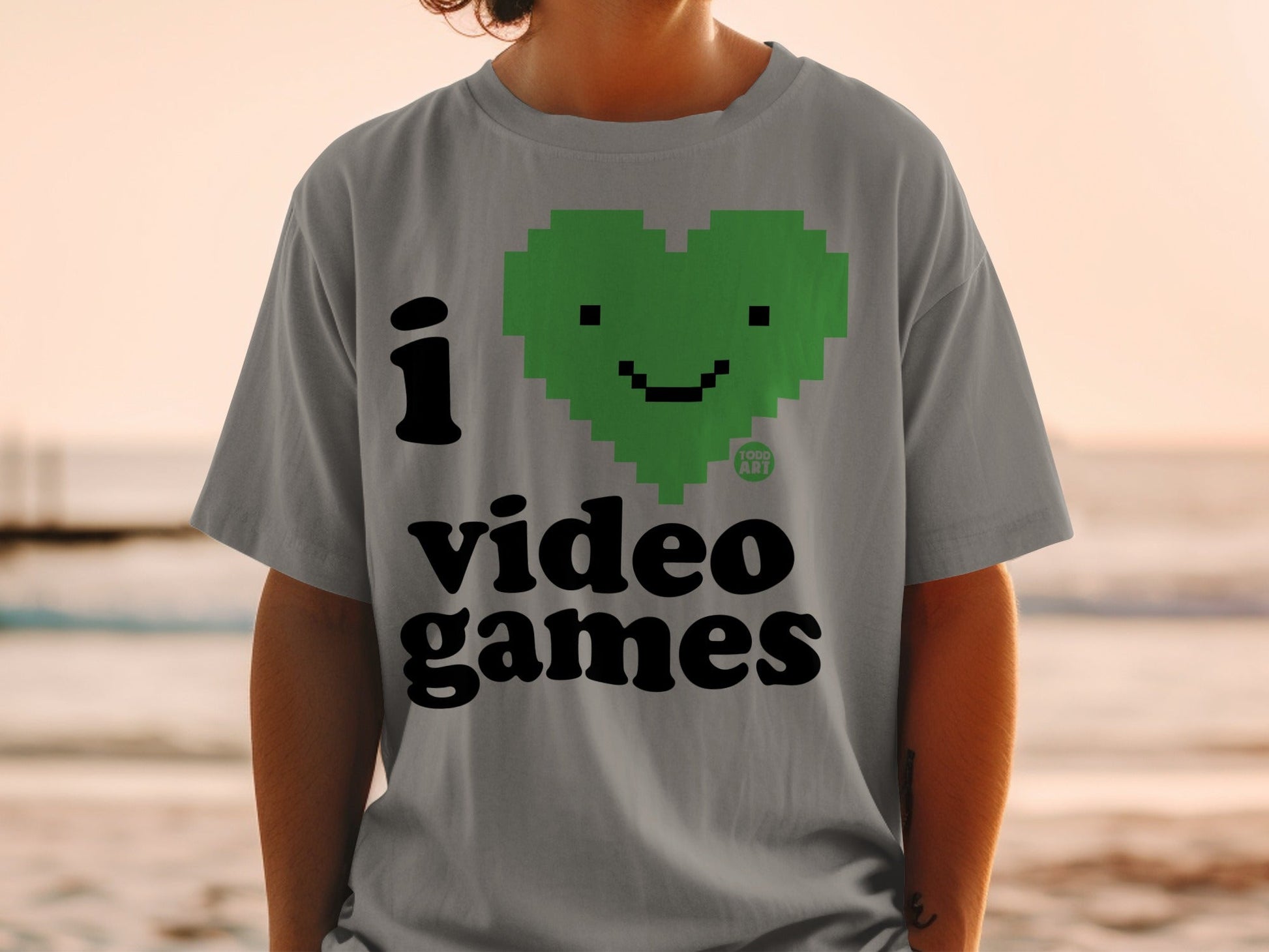 I Love Video Games Graphic Tee Shirt Casualwear