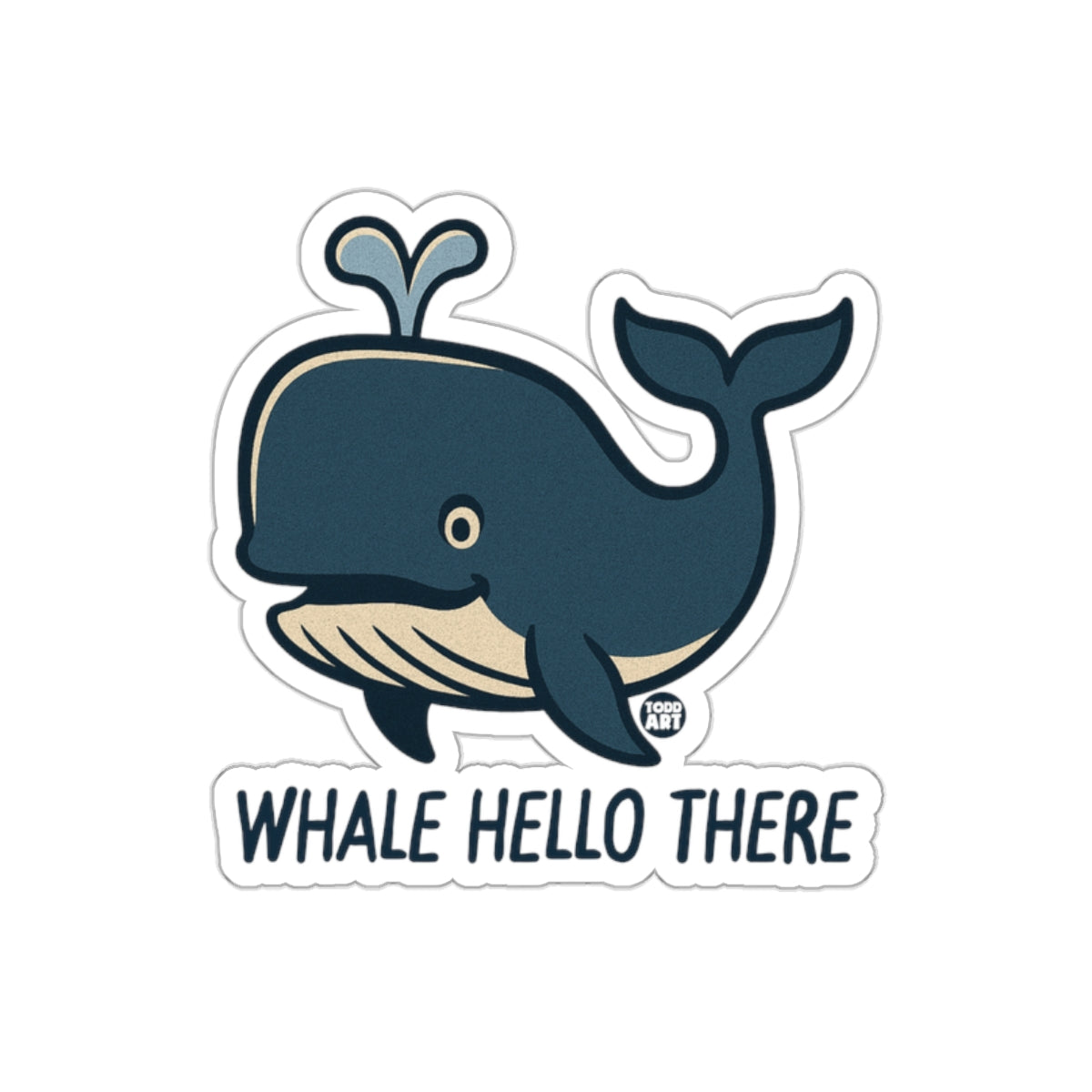 Whale Hello There Cute Whale Sticker for Kids Gifts