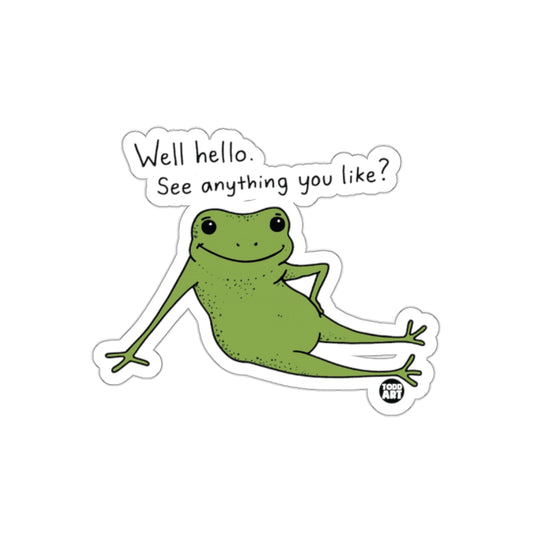 Well hello See anything you like frog sticker