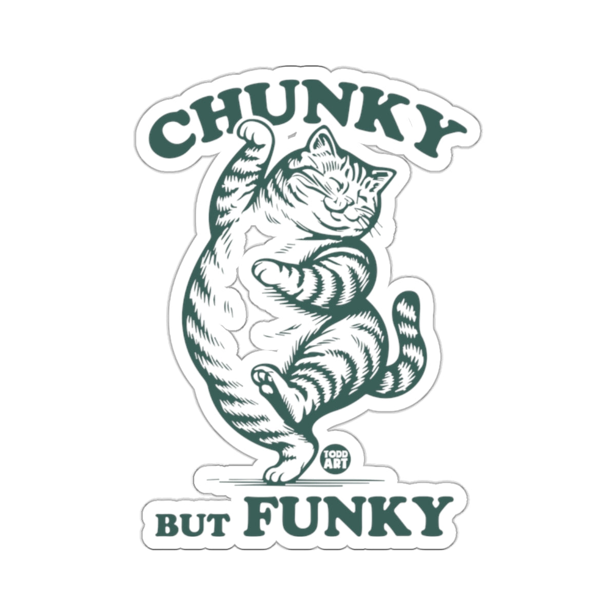 Chunky But Funky Cat Graphic Decal product type
