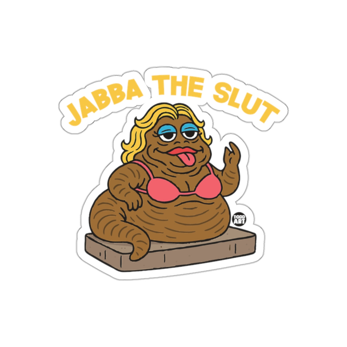 Jabba The Slut Cartoon Funny Design Novelty Stickers