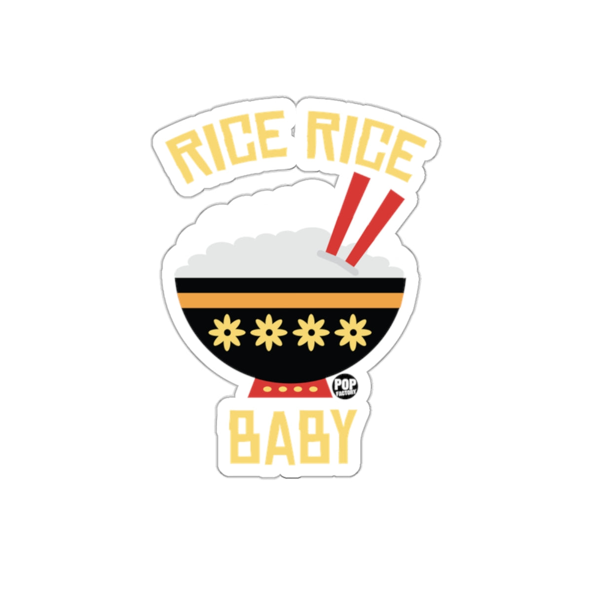 Rice Rice Baby Sticker with Fun Graphic Design
