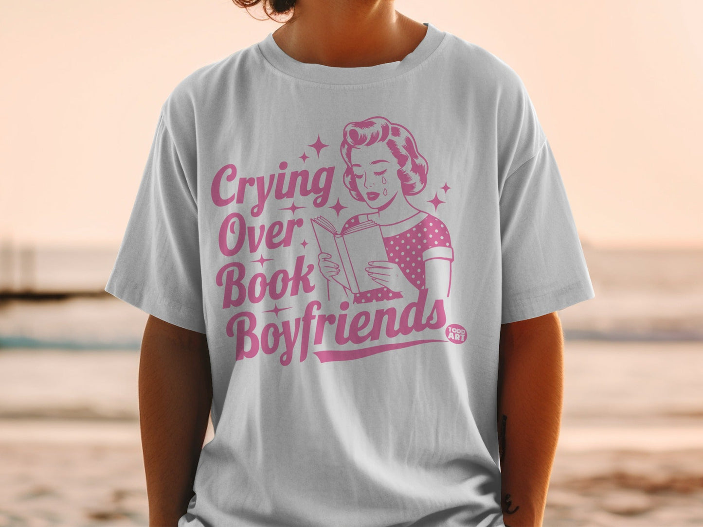 Crying Over Book Boyfriends Graphic T-shirt