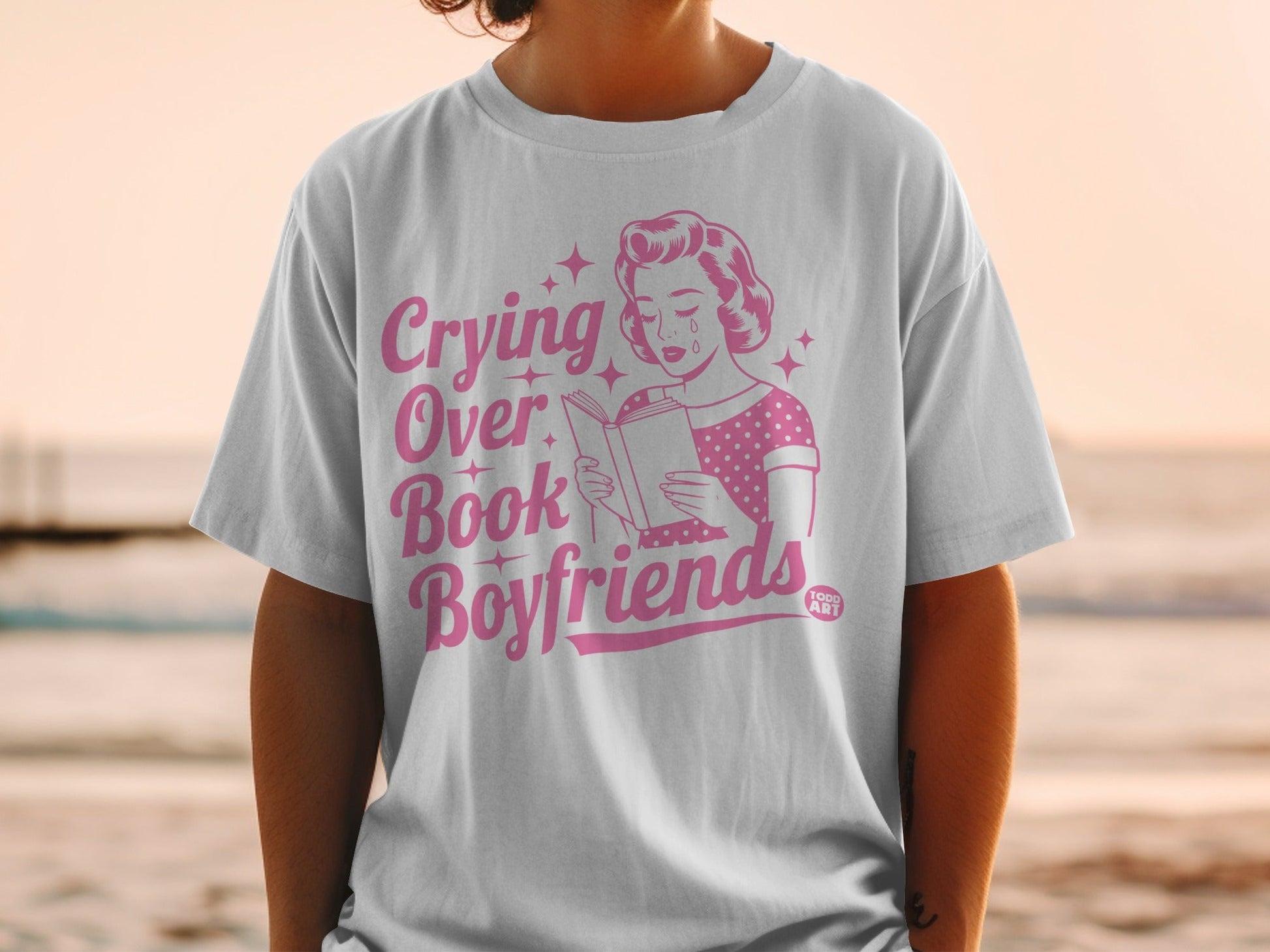 Crying Over Book Boyfriends Graphic T-shirt