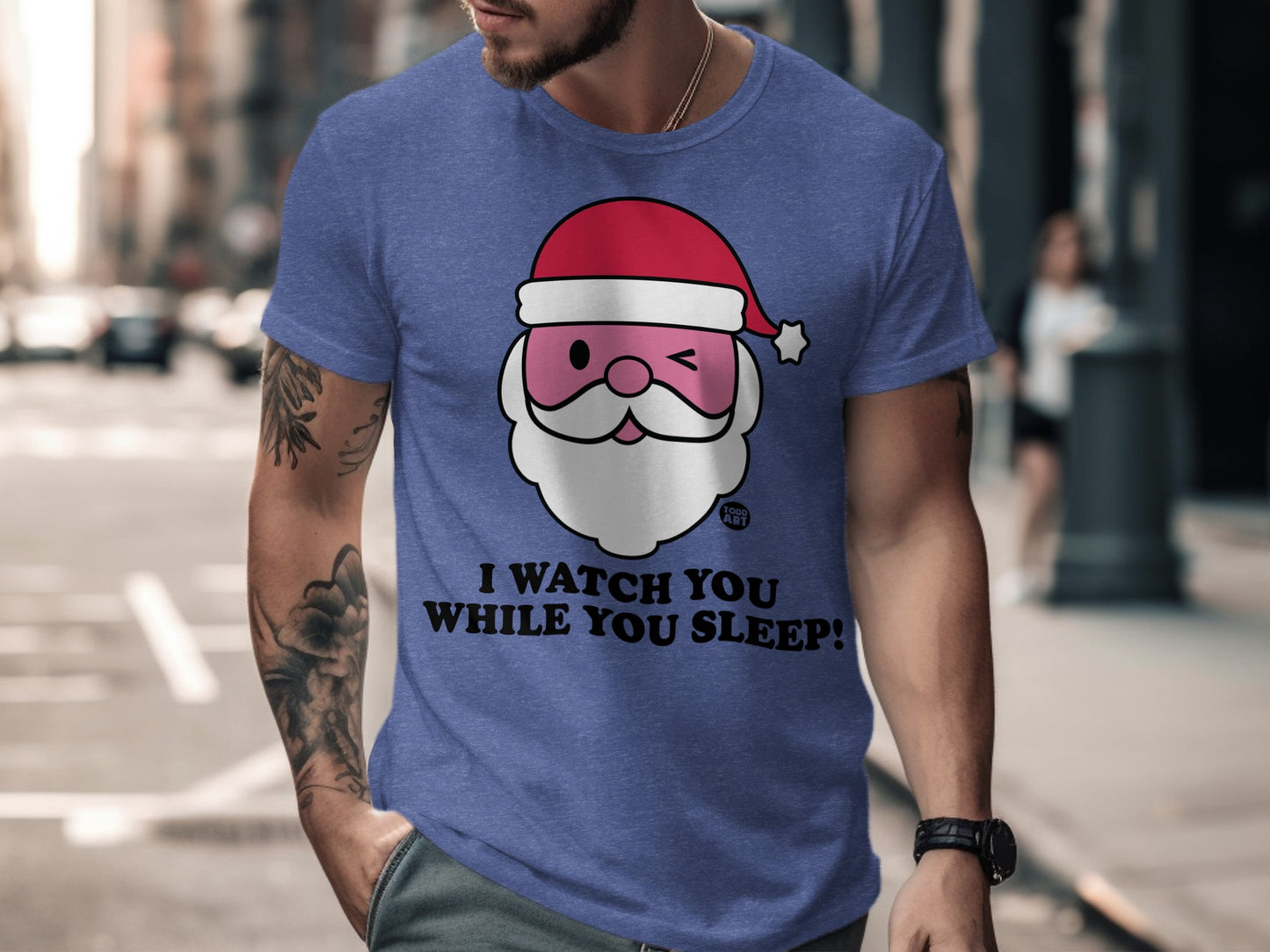 I Watch You While You Sleep Santa Claus Shirt