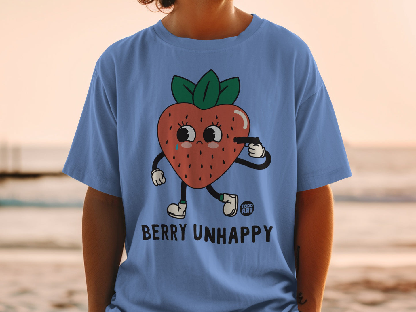 Todd Art Berry Unhappy Strawberry Cartoon product type