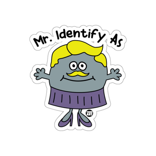 Mr. Identify As Cartoon Figure Sticker