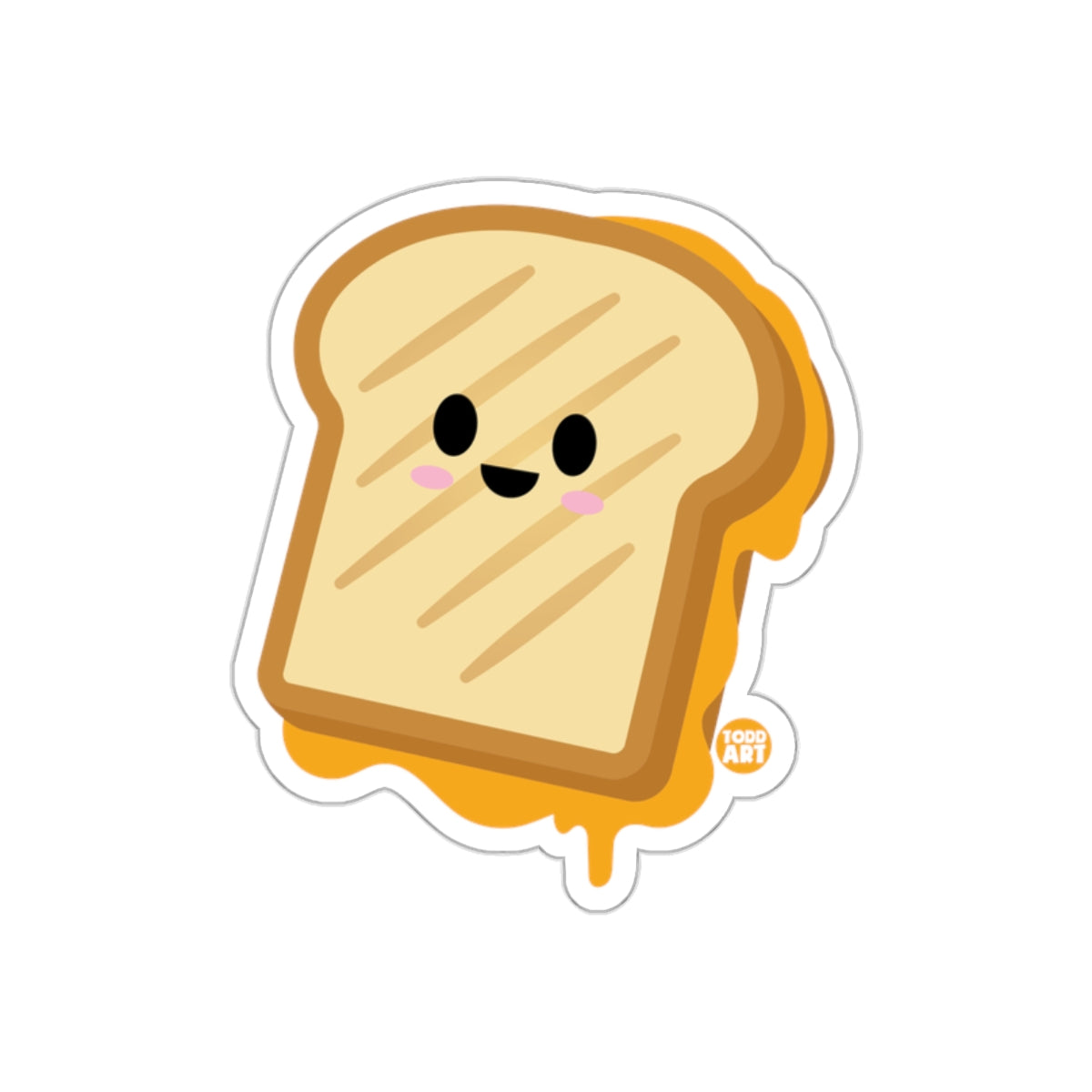 Cute Smiling Toast With Dripping Honey Sticker