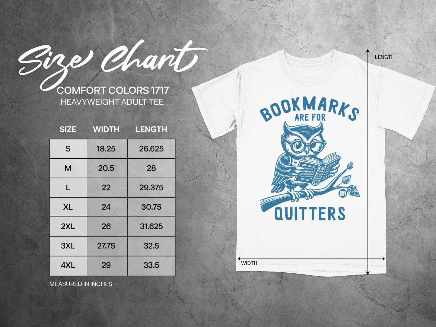 Bookmarks Are For Quitters Heavyweight Adult Tee