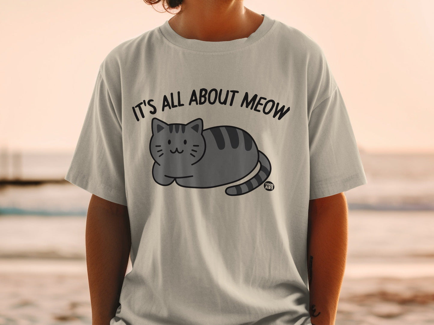 It's All About Meow Cute Cat Graphic T-Shirt