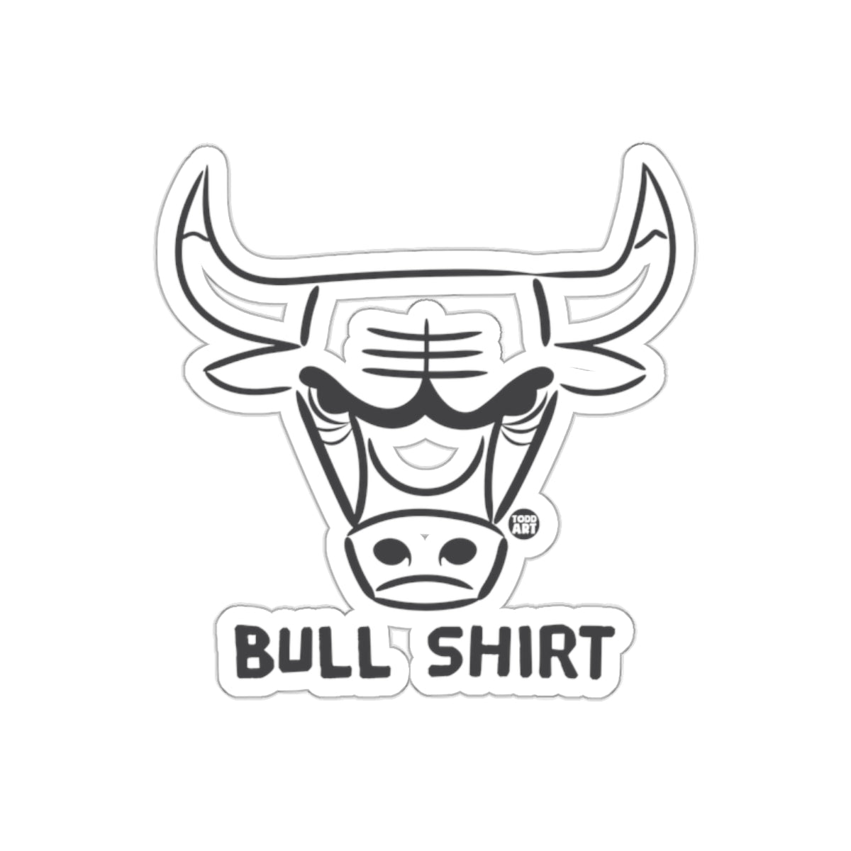 Bull Shirt Sticker Design with Stylish Bull Logo