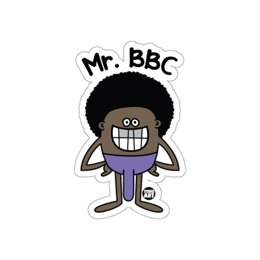 Mr. BBC Cartoon Character Sticker for Laptops Tablets