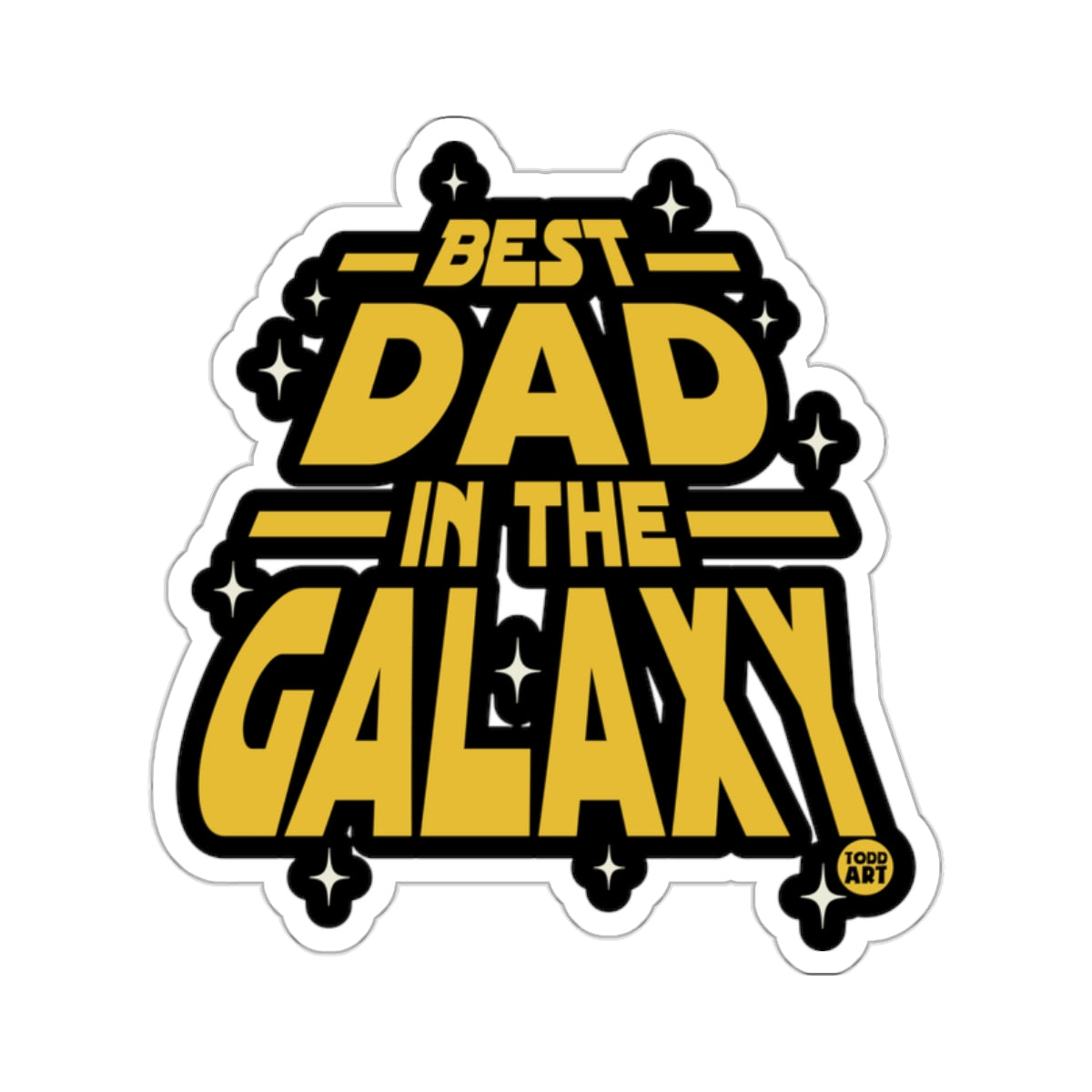 Best Dad in the Galaxy Father's Day Gift Sticker
