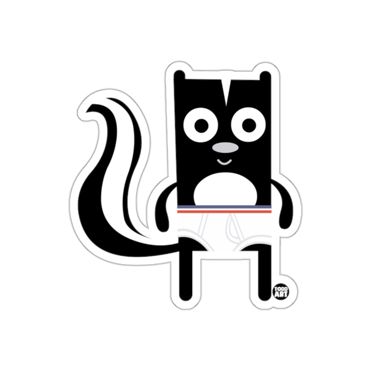 Cute Cartoon Skunk Character Todd Art Sticker Product