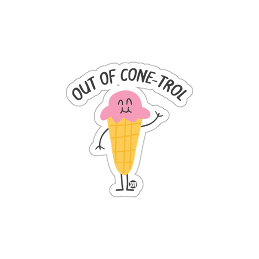 Out Of Cone-Trol Ice Cream Character Sticker