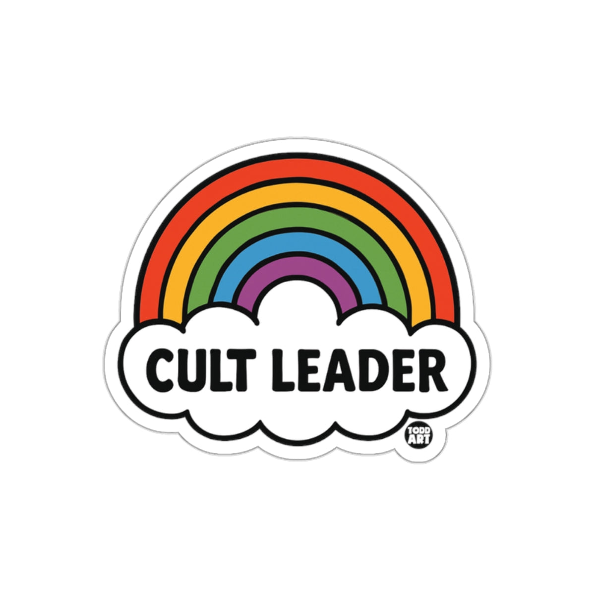 Colorful Rainbow Cult Leader Sticker Fun Decal Product