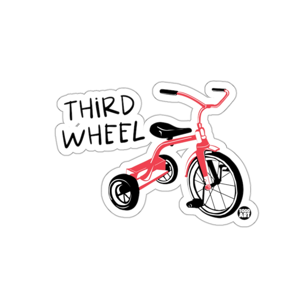 Third Wheel Tricycle Illustration Sticker Product