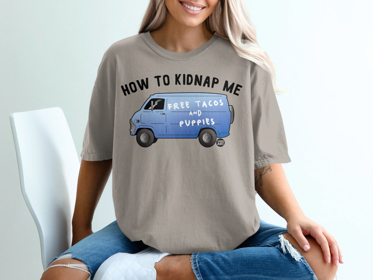 How to Kidnap Me Free Tacos and Puppies T-Shirt