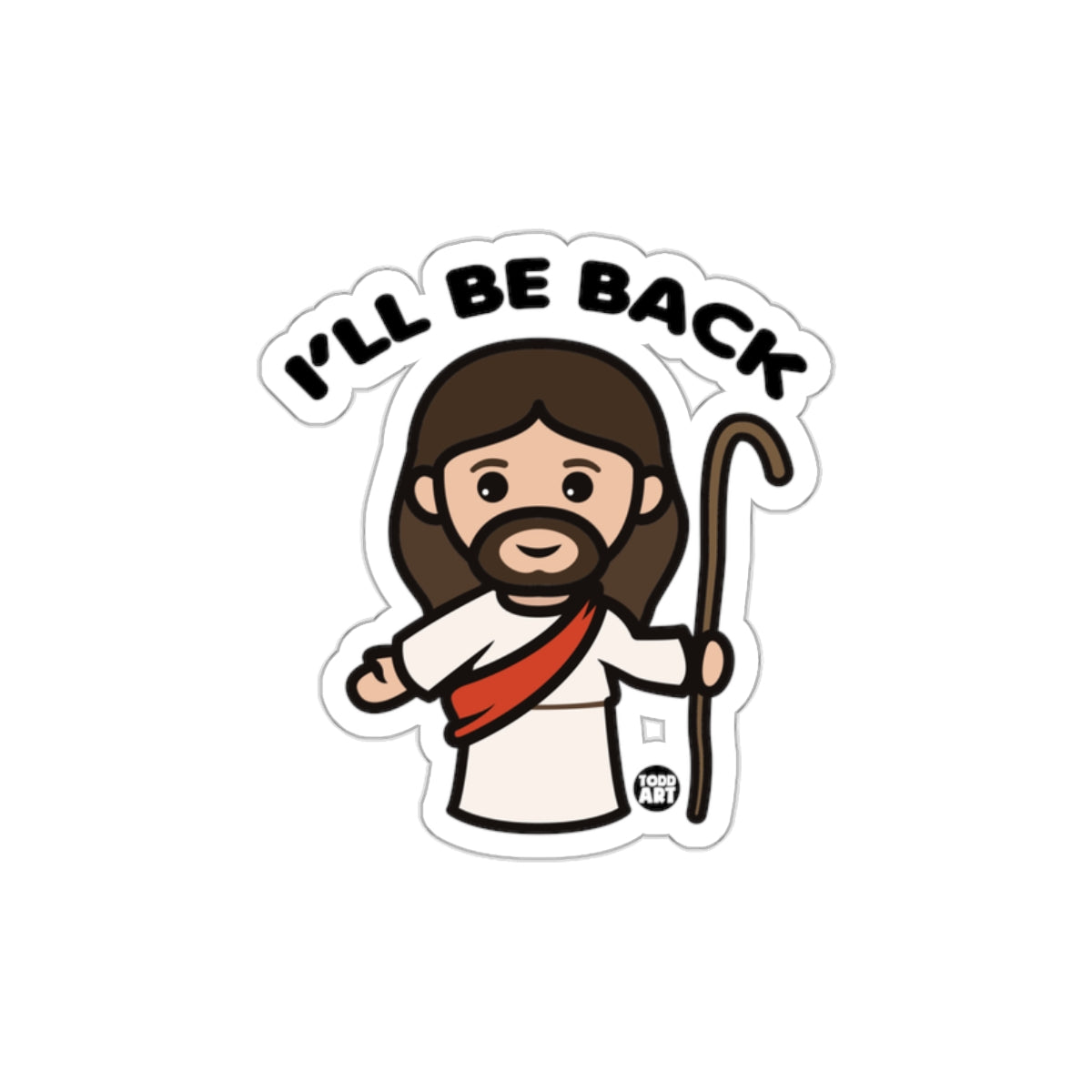 I'll Be Back Cartoon Character Sticker Decal